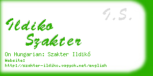 ildiko szakter business card