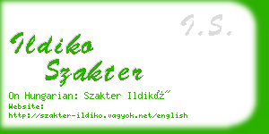 ildiko szakter business card